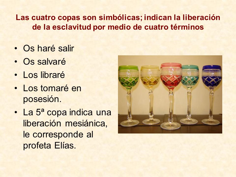 Os haré salir Os salvaré Los libraré Los tomaré en posesión.