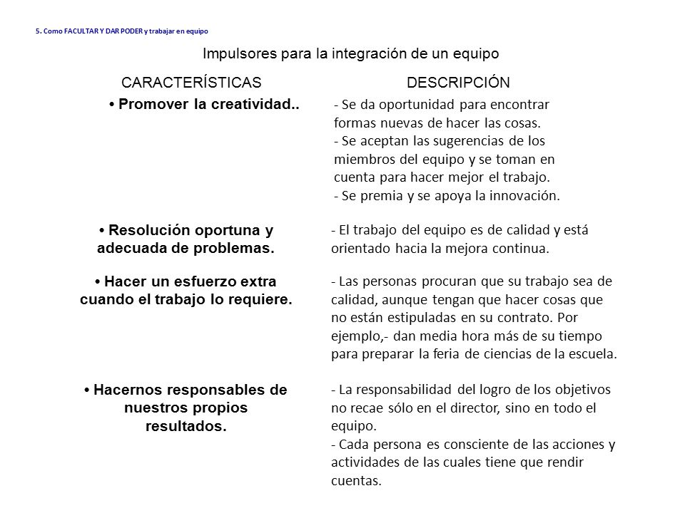 CARACTERÍSTICAS DESCRIPCIÓN
