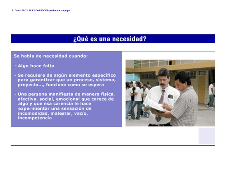 5. Como FACULTAR Y DAR PODER y trabajar en equipo