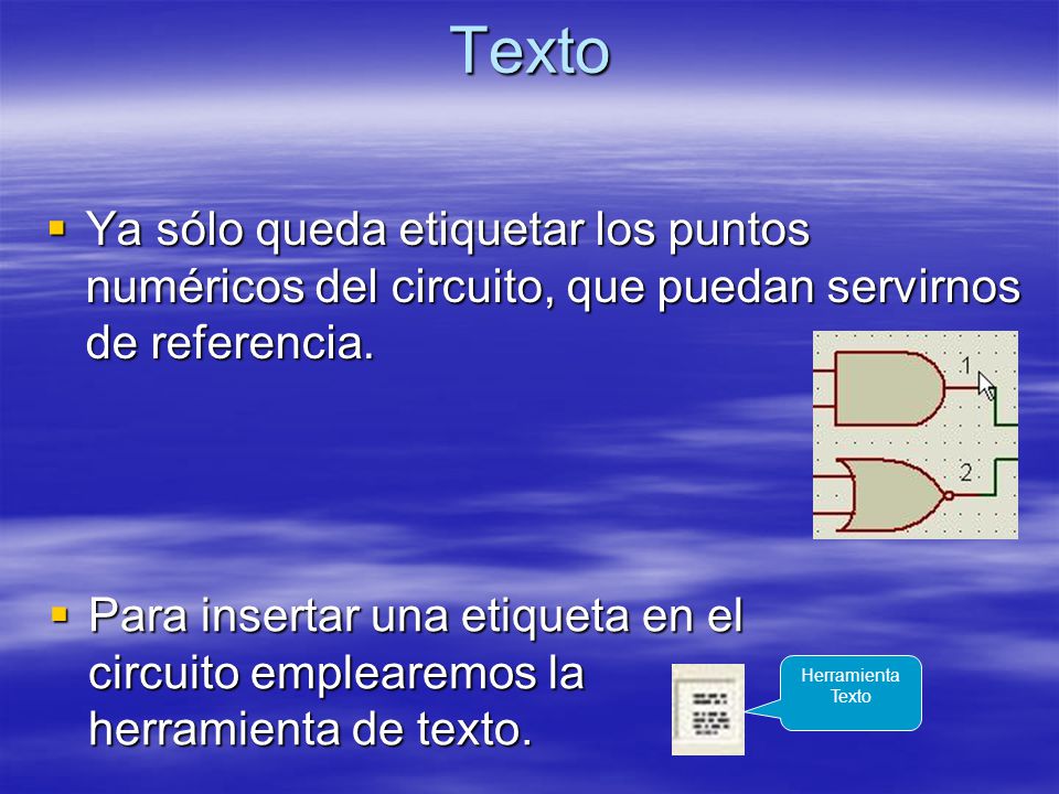 Texto Ya sólo queda etiquetar los puntos numéricos del circuito, que puedan servirnos de referencia.