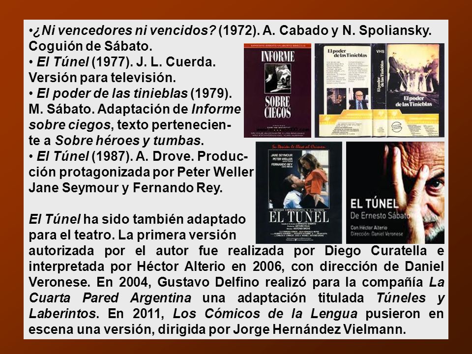 ¿Ni vencedores ni vencidos (1972). A. Cabado y N. Spoliansky.