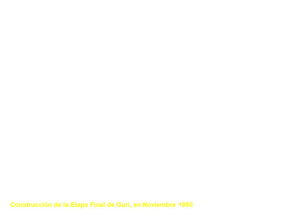 Construcción de la Etapa Final de Guri, en Noviembre 1980