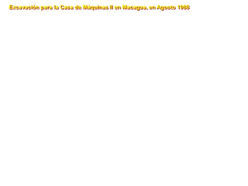 Excavación para la Casa de Máquinas II en Macagua, en Agosto 1988