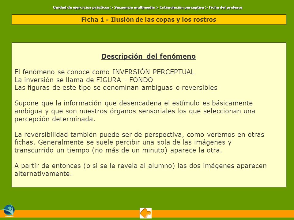 Ficha 1 - Ilusión de las copas y los rostros Descripción del fenómeno