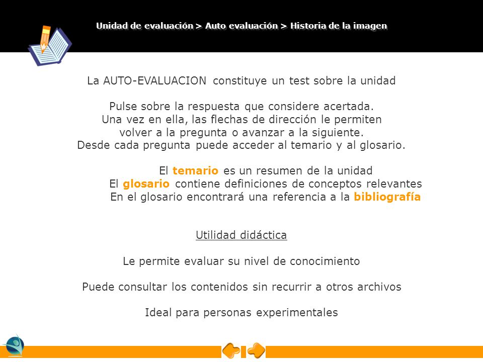 Unidad de evaluación > Auto evaluación > Historia de la imagen
