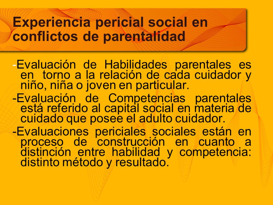 Experiencia pericial social en conflictos de parentalidad