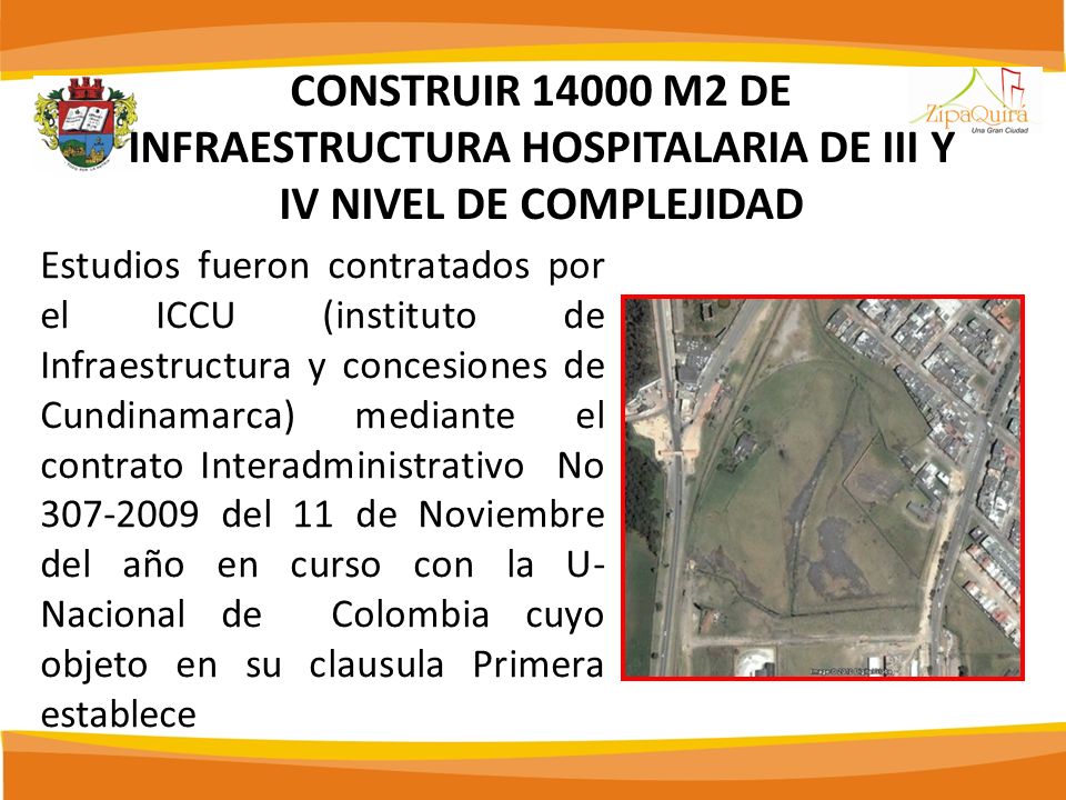 CONSTRUIR M2 DE INFRAESTRUCTURA HOSPITALARIA DE III Y IV NIVEL DE COMPLEJIDAD