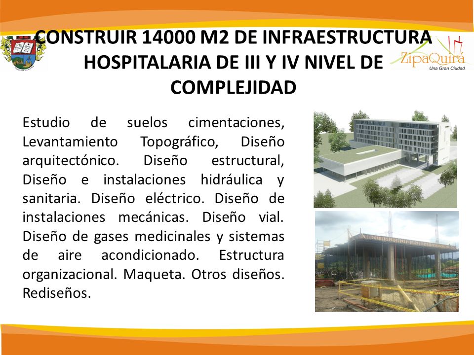 CONSTRUIR M2 DE INFRAESTRUCTURA HOSPITALARIA DE III Y IV NIVEL DE COMPLEJIDAD