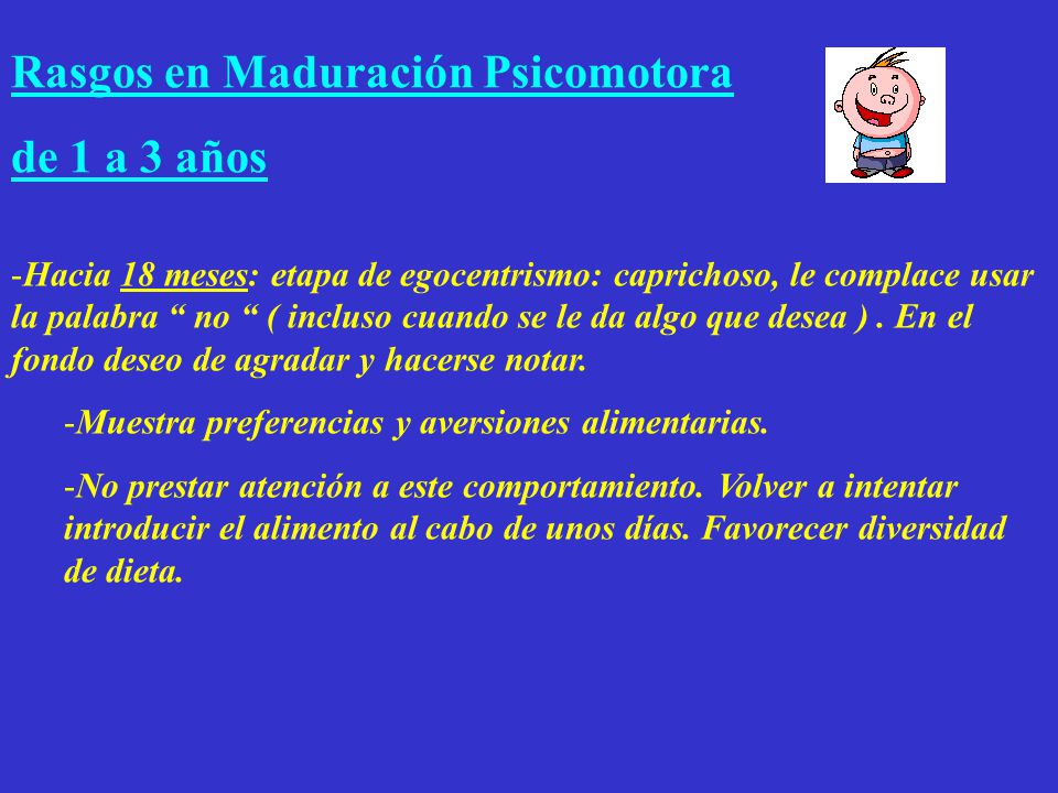 Rasgos en Maduración Psicomotora de 1 a 3 años