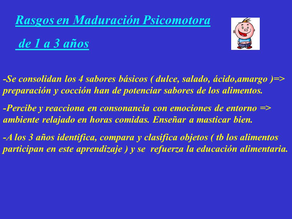 Rasgos en Maduración Psicomotora de 1 a 3 años