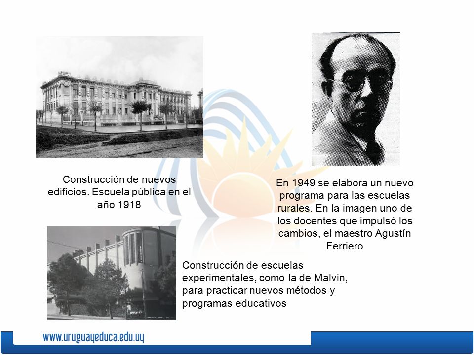 Construcción de nuevos edificios. Escuela pública en el año 1918