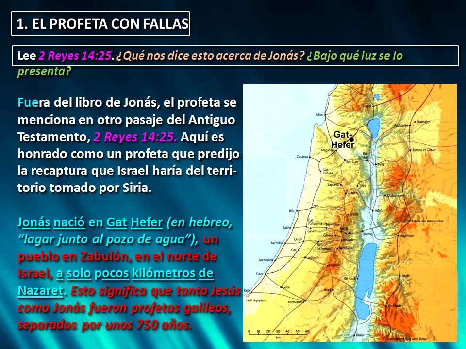 1. EL PROFETA CON FALLAS Fuera del libro de Jonás, el profeta se
