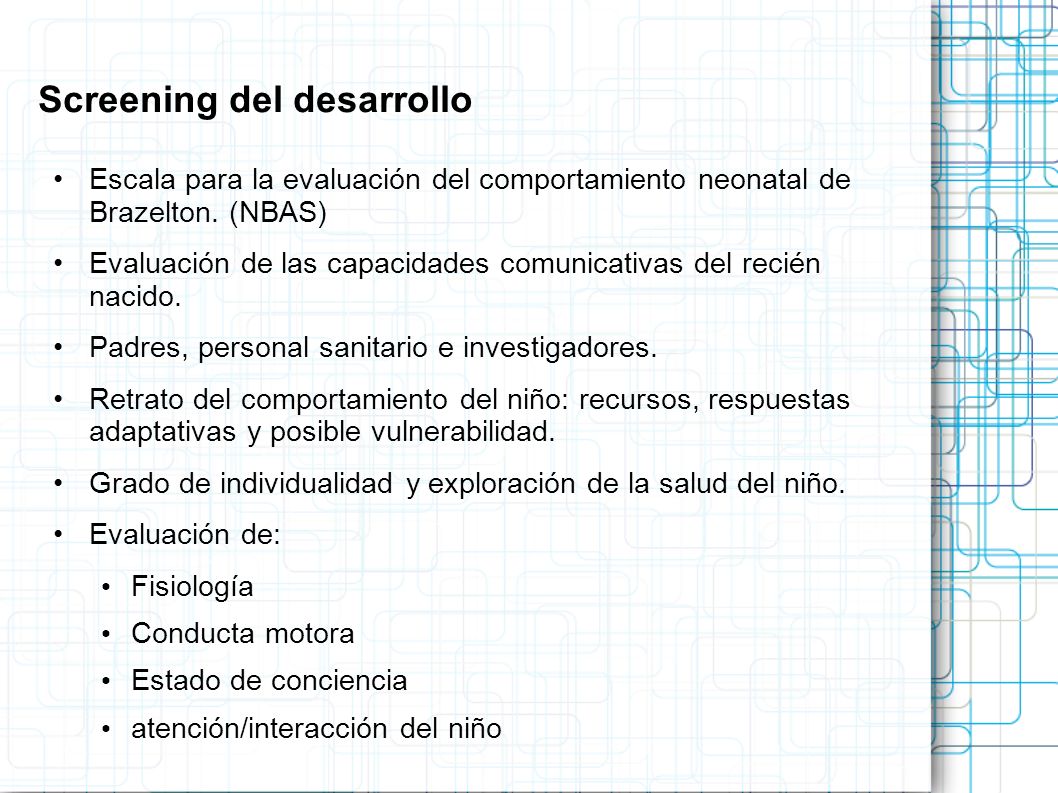 Screening del desarrollo
