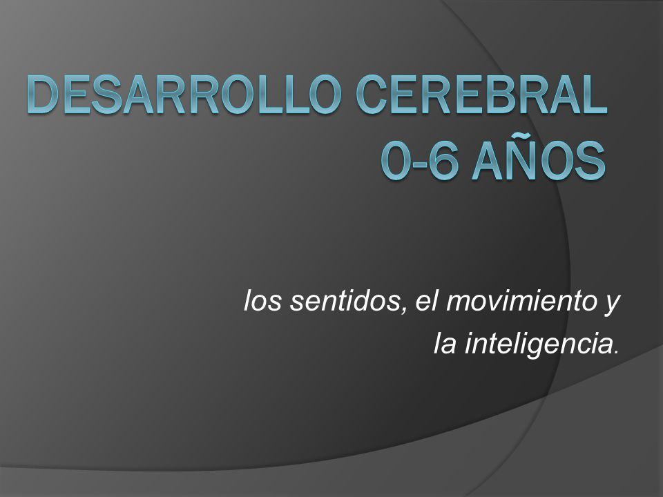 DESARROLLO CEREBRAL 0-6 AÑOS