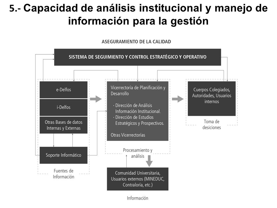 5.- Capacidad de análisis institucional y manejo de información para la gestión