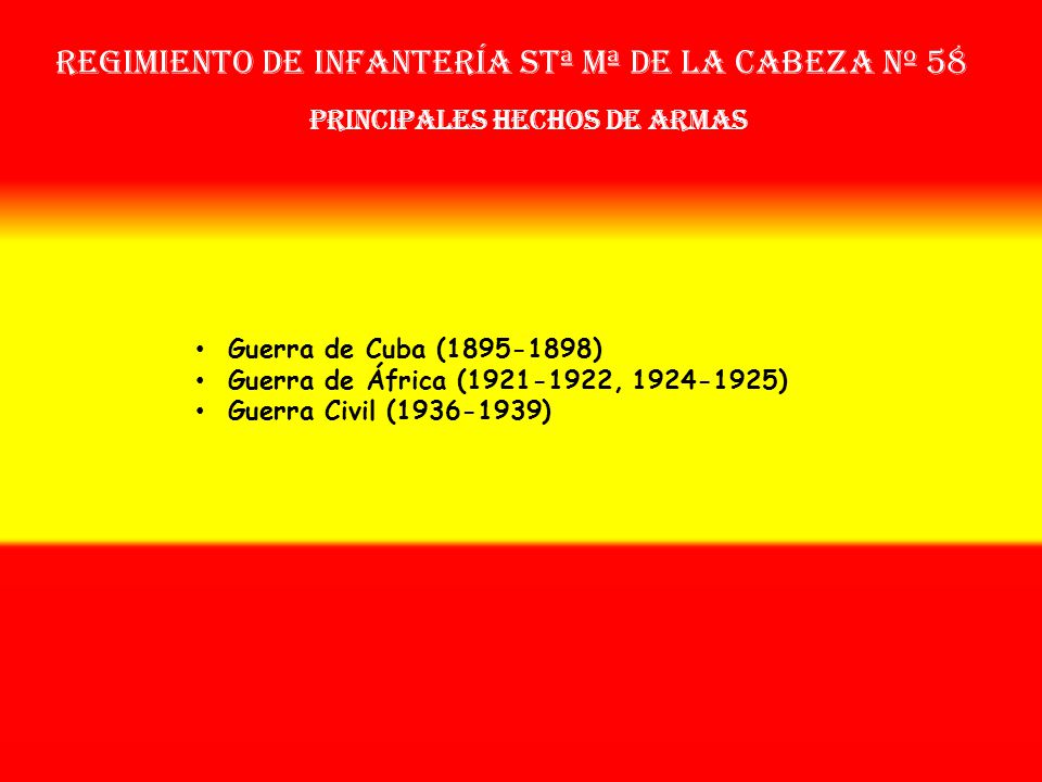Regimiento de Infantería stª mª de la cabeza nº 58