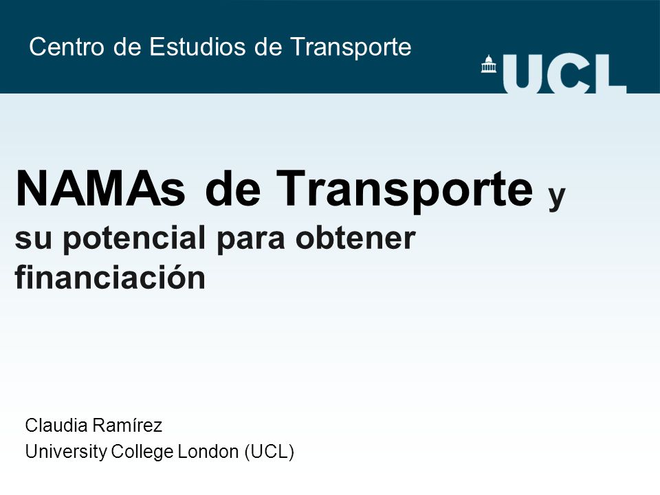 NAMAs de Transporte y su potencial para obtener financiación