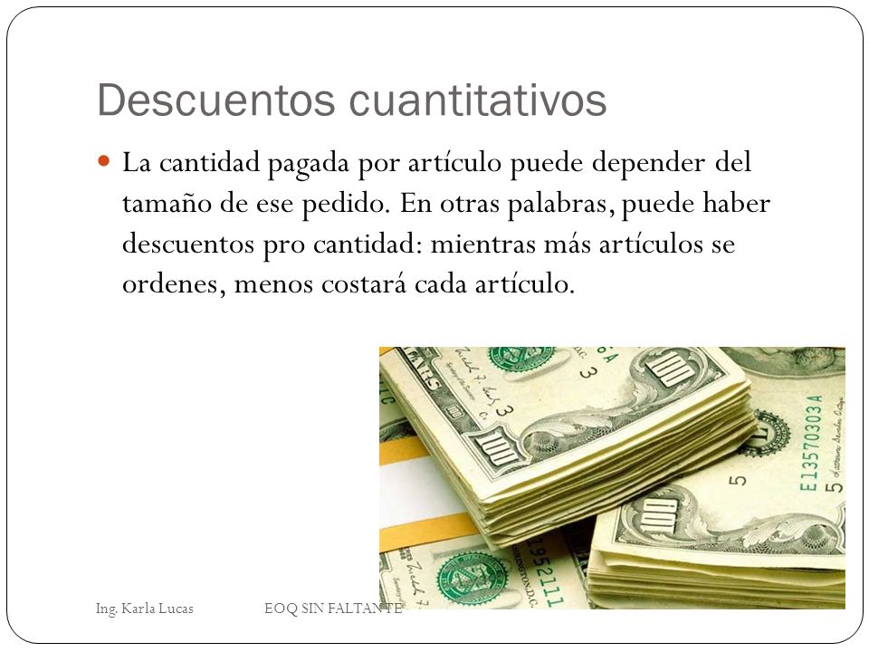 Descuentos cuantitativos