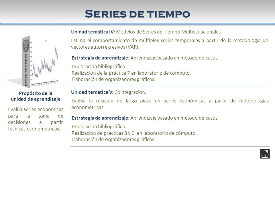 Series de tiempo Unidad temática IV: Modelos de Series de Tiempo Multiecuacionales.