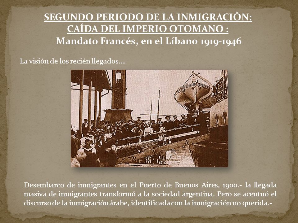CAÍDA DEL IMPERIO OTOMANO : Mandato Francés, en el Líbano