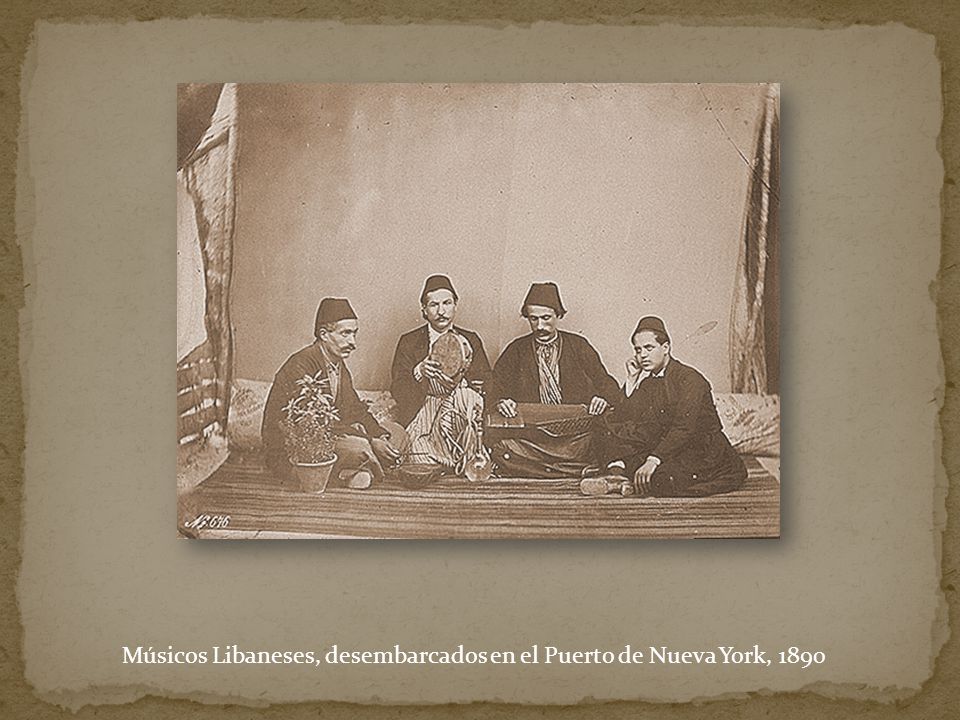 Músicos Libaneses, desembarcados en el Puerto de Nueva York, 1890