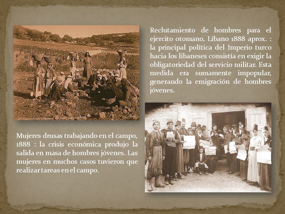 Reclutamiento de hombres para el ejercito otomano, Líbano 1888 aprox
