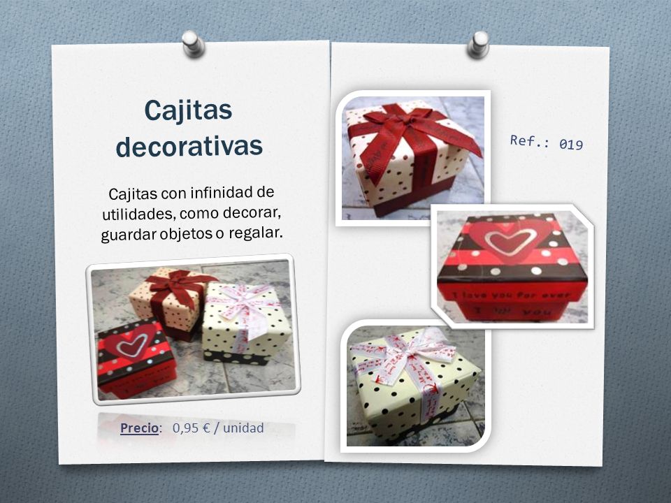 Cajitas decorativas Ref.: 019. Cajitas con infinidad de utilidades, como decorar, guardar objetos o regalar.