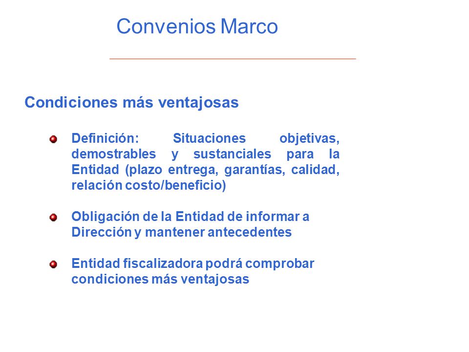 Convenios Marco Condiciones más ventajosas