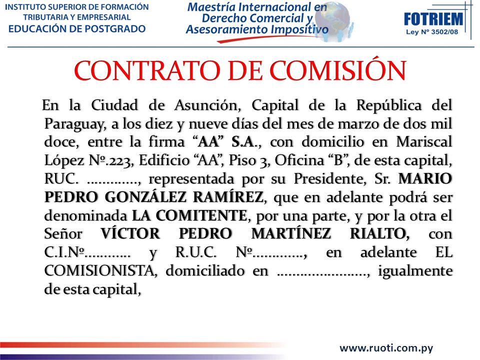 CONTRATO DE COMISIÓN