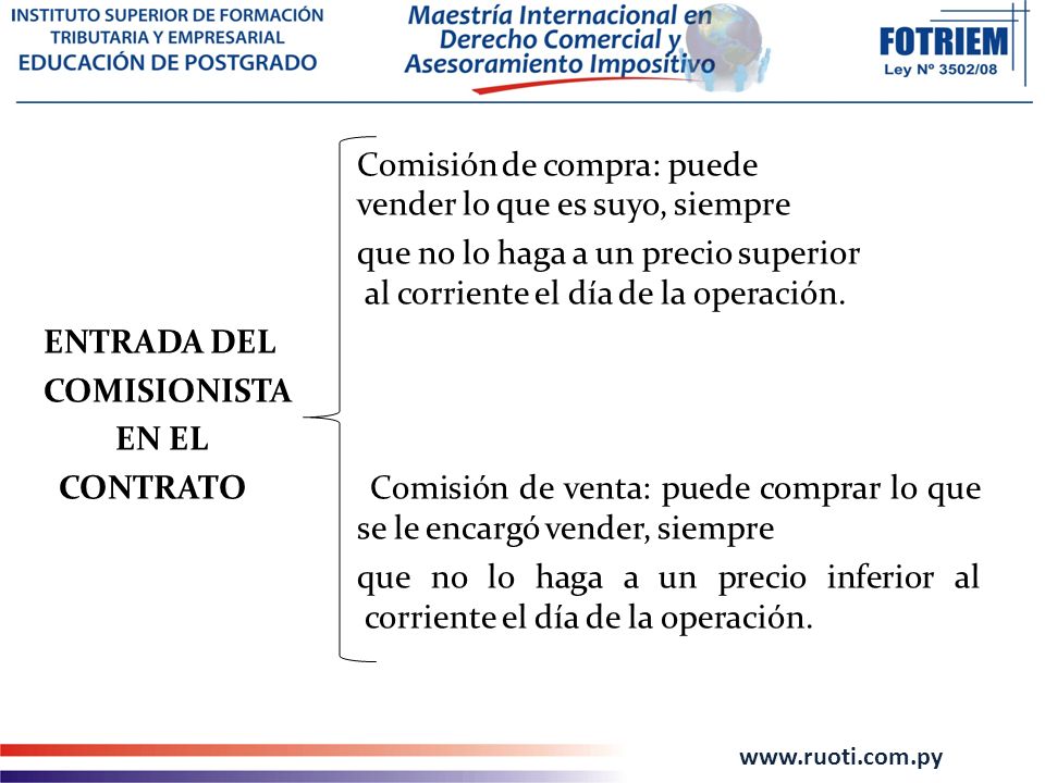Comisión de compra: puede vender lo que es suyo, siempre