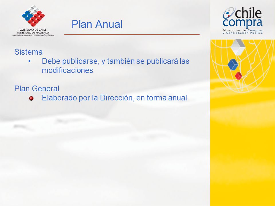 Plan Anual Sistema. Debe publicarse, y también se publicará las modificaciones.
