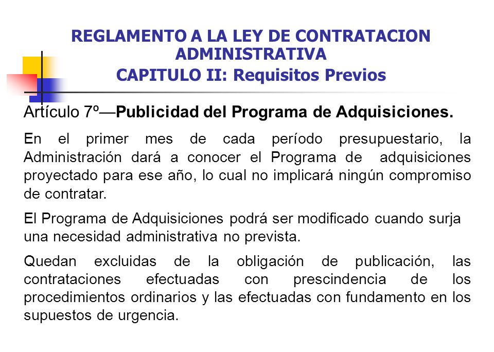 REGLAMENTO A LA LEY DE CONTRATACION ADMINISTRATIVA