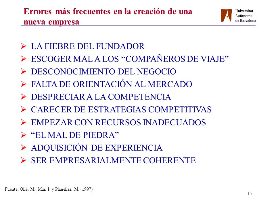 Errores más frecuentes en la creación de una nueva empresa
