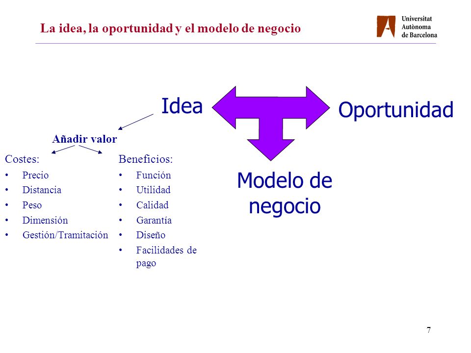 La idea, la oportunidad y el modelo de negocio