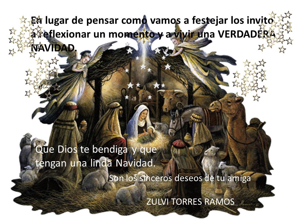 Que Dios te bendiga y que tengan una linda Navidad.