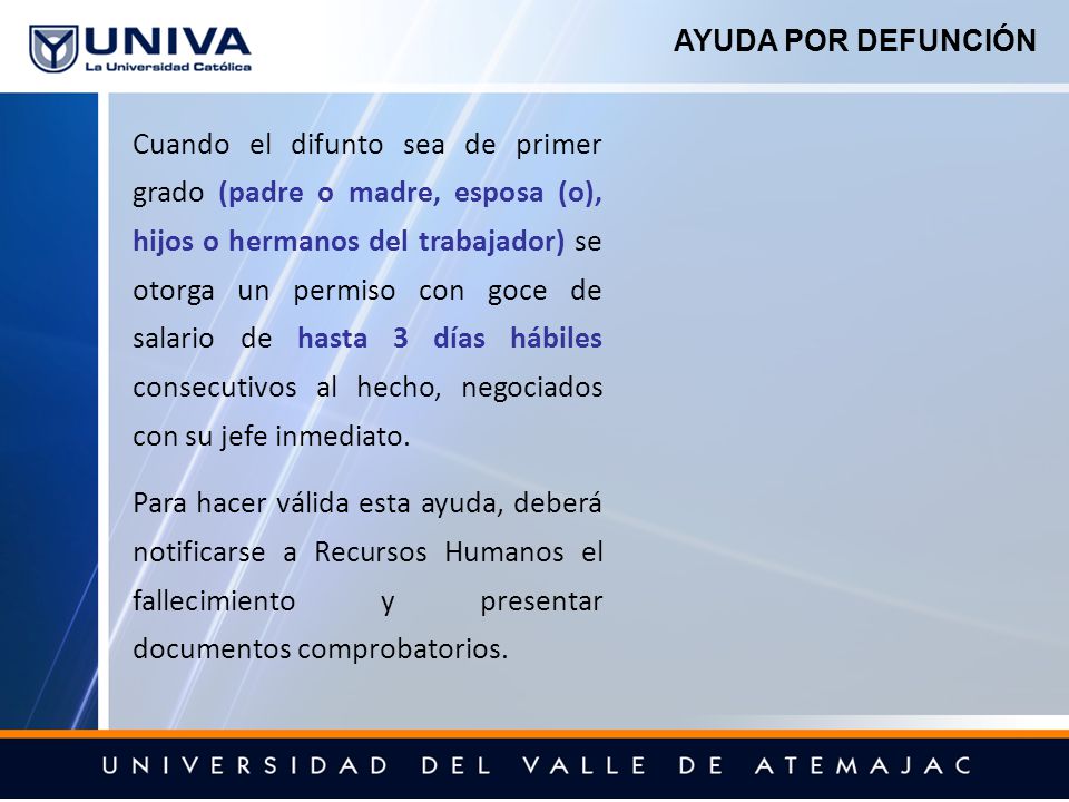 AYUDA POR DEFUNCIÓN