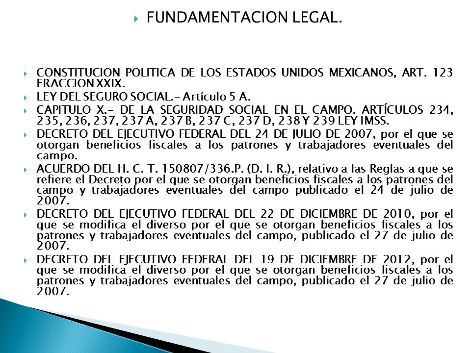 FUNDAMENTACION LEGAL. CONSTITUCION POLITICA DE LOS ESTADOS UNIDOS MEXICANOS, ART. 123 FRACCION XXIX.