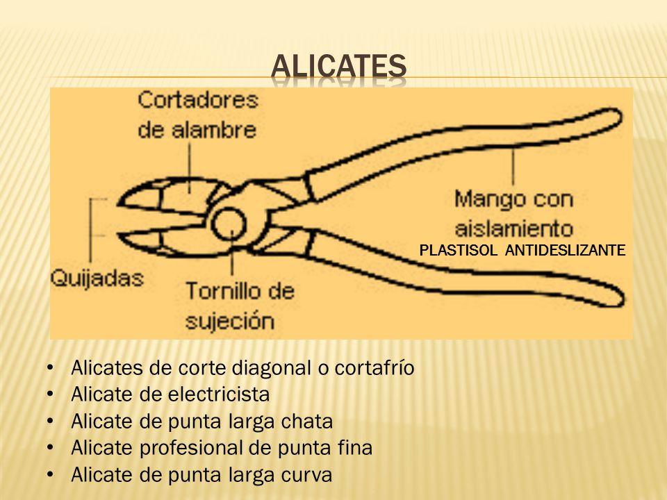 alicates Alicates de corte diagonal o cortafrío