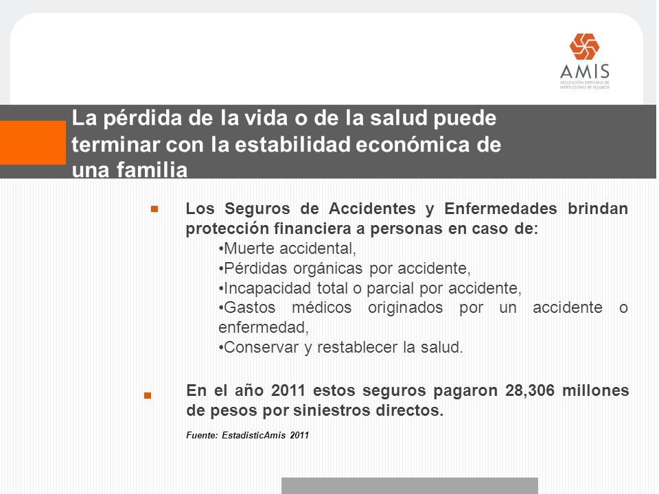 La pérdida de la vida o de la salud puede terminar con la estabilidad económica de una familia