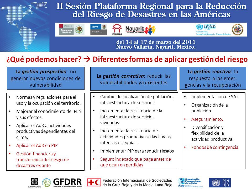¿Qué podemos hacer  Diferentes formas de aplicar gestión del riesgo