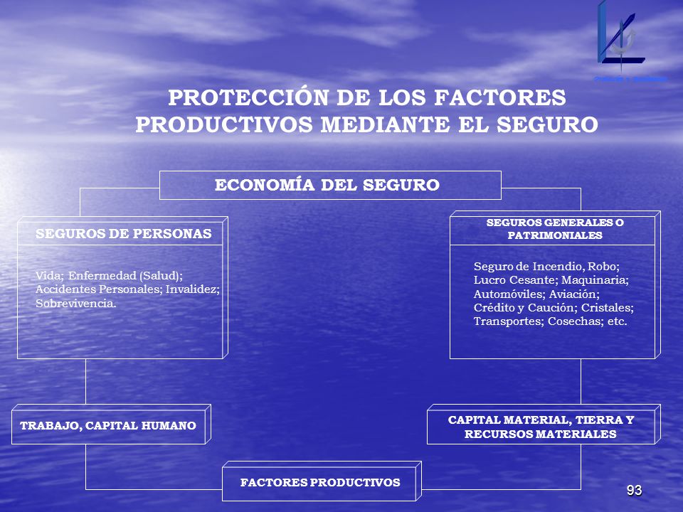 PROTECCIÓN DE LOS FACTORES PRODUCTIVOS MEDIANTE EL SEGURO