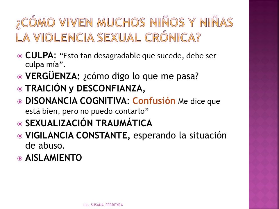 ¿CÓMO VIVEN MUCHOS NIÑOS Y NIÑAS LA VIOLENCIA SEXUAL CRÓNICA