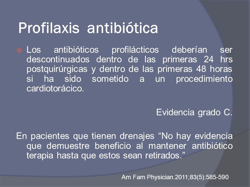Profilaxis antibiótica