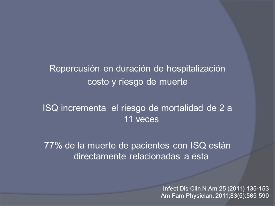 Repercusión en duración de hospitalización costo y riesgo de muerte