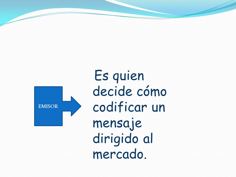 Es quien decide cómo codificar un mensaje dirigido al mercado.