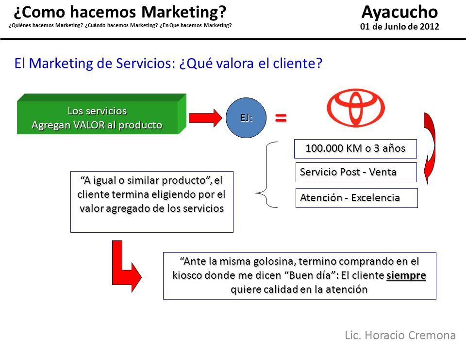 El Marketing de Servicios: ¿Qué valora el cliente