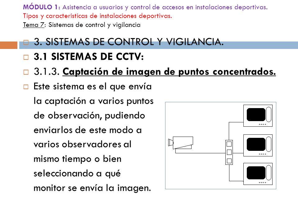 3. SISTEMAS DE CONTROL Y VIGILANCIA. 3.1 SISTEMAS DE CCTV: