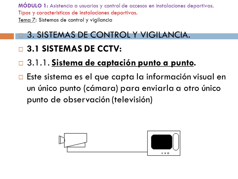 3. SISTEMAS DE CONTROL Y VIGILANCIA. 3.1 SISTEMAS DE CCTV:
