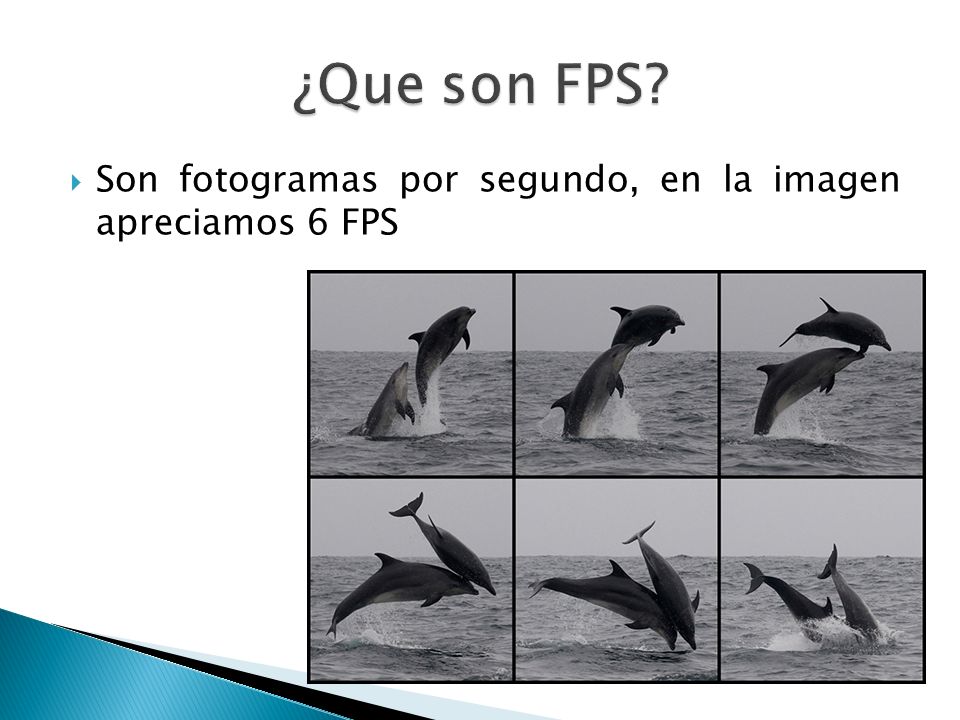 ¿Que son FPS Son fotogramas por segundo, en la imagen apreciamos 6 FPS