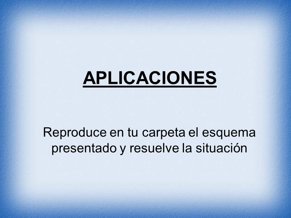 Reproduce en tu carpeta el esquema presentado y resuelve la situación